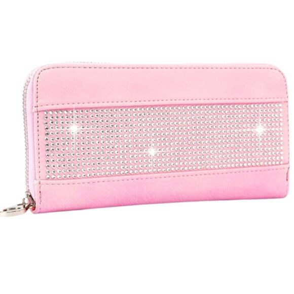 SALE Gorgeous Pink with Rhinestone Bling  Wallet - Picture 3 of 5
